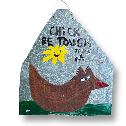 Mary Proctor 9x10 Chick Be Tough Tin and Paint WP6004